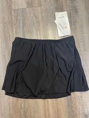 Miraclesuit NWT Black Swim Skirt Bottom with Elastic Waistband Size 12